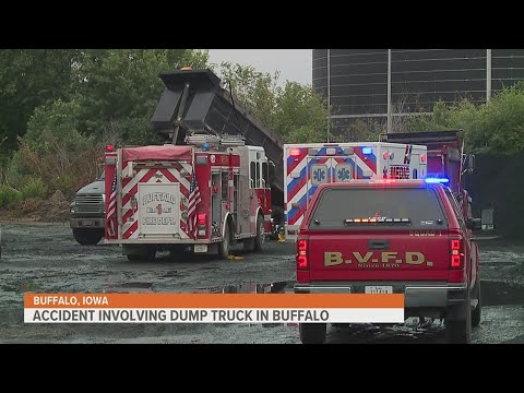 Accident involving a dump truck occurs in Buffalo, Iowa