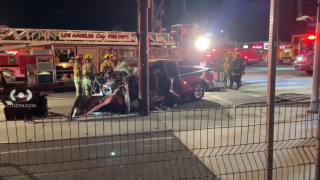 4 Individuals Injured, Including 2 Paramedics, In A Severe Crash In L.A.