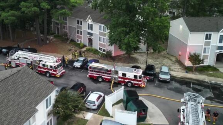 The Virginia Beach Fire Displaces Six Individuals