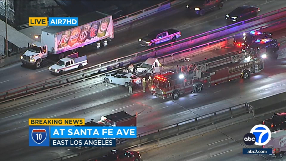 Driver arrested for DUI, murder in wrong-way crash on 10 Fwy near downtown LA