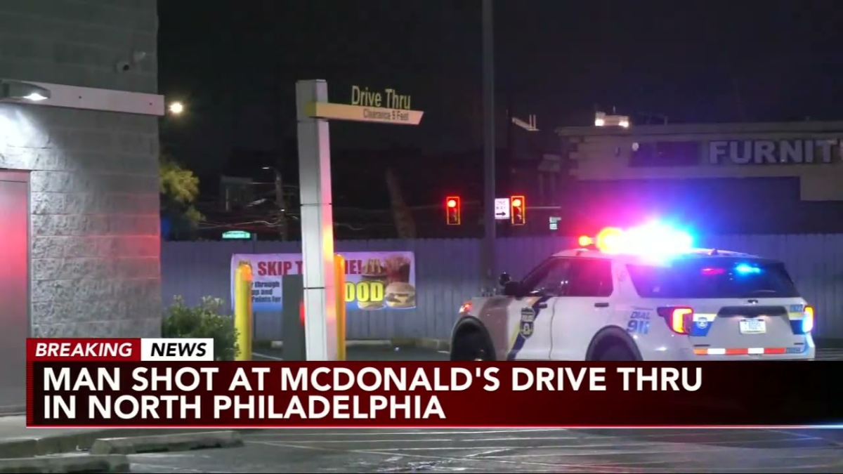 A McDonald's drive-thru shooting hospitalized a man with road rage.
