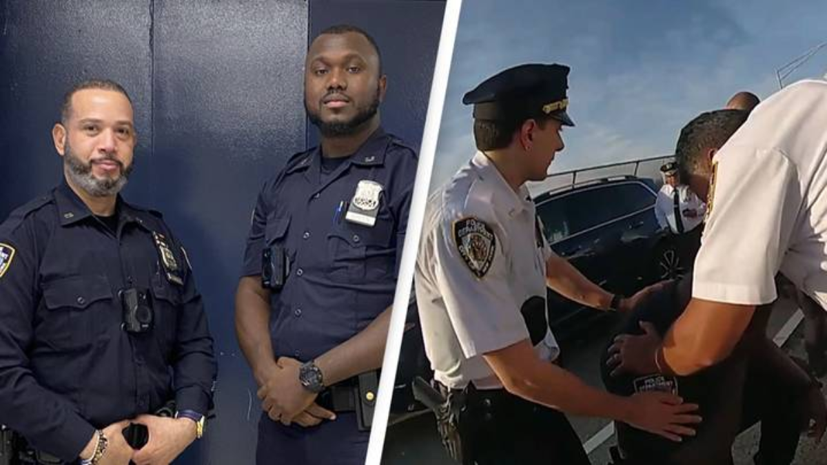 NYPD officer breaks down after saving distressed man on Harlem ledge, 'I've been in your shoes'