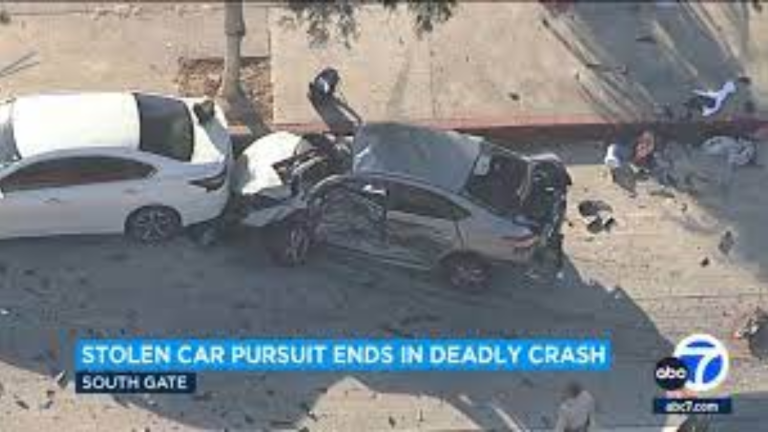 Deadly multi-vehicle crash in South Gate follows police chase