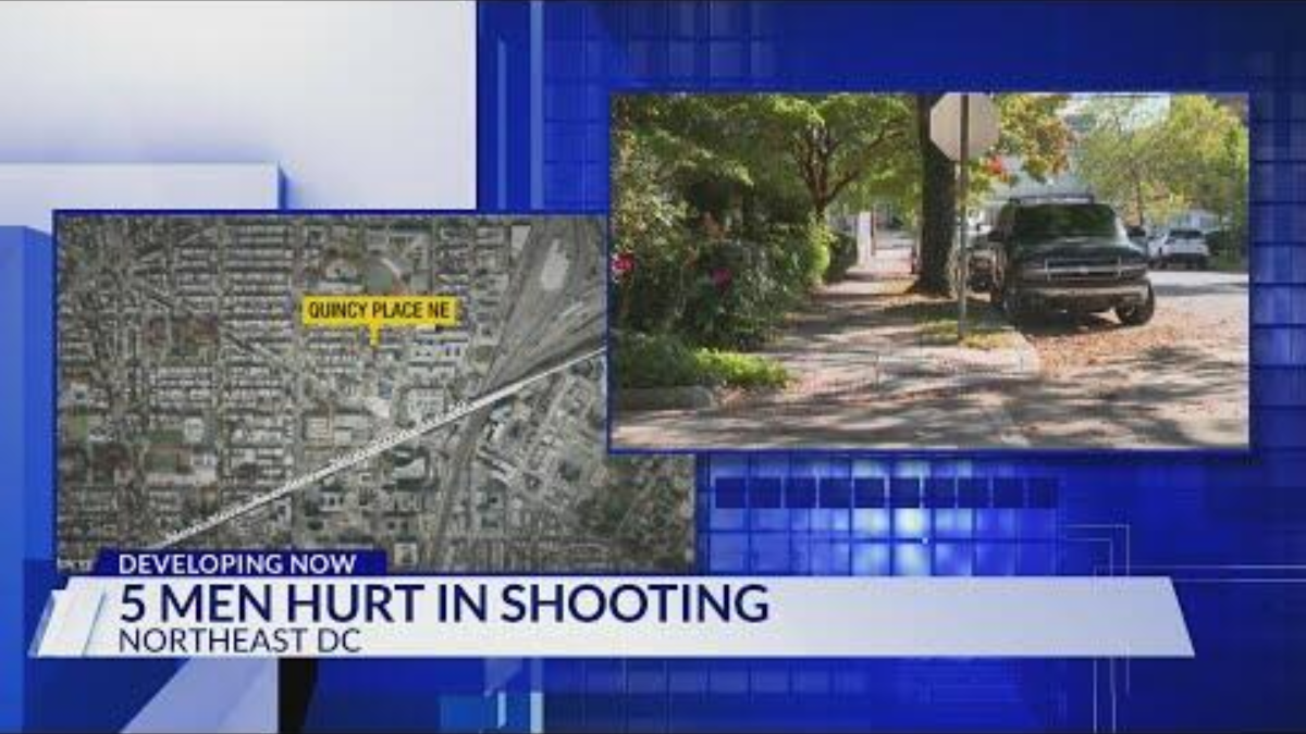 Shooting in Northeast, DC leaves 5 men injured