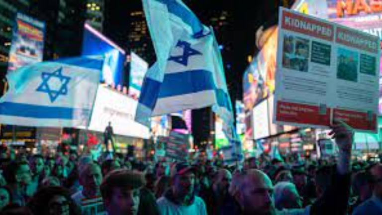 Thousands gather in Times Square demanding Hamas captive release