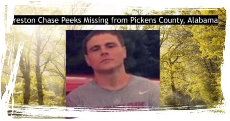 30-year-old Alabama man, Preston Peeks, disappears without a trace after leaving his home on foot