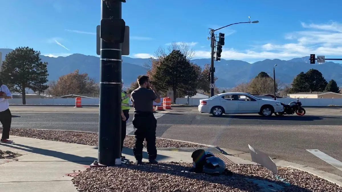 Crash involving a motorcyclist under investigation on the south side of Colorado Springs Tuesday