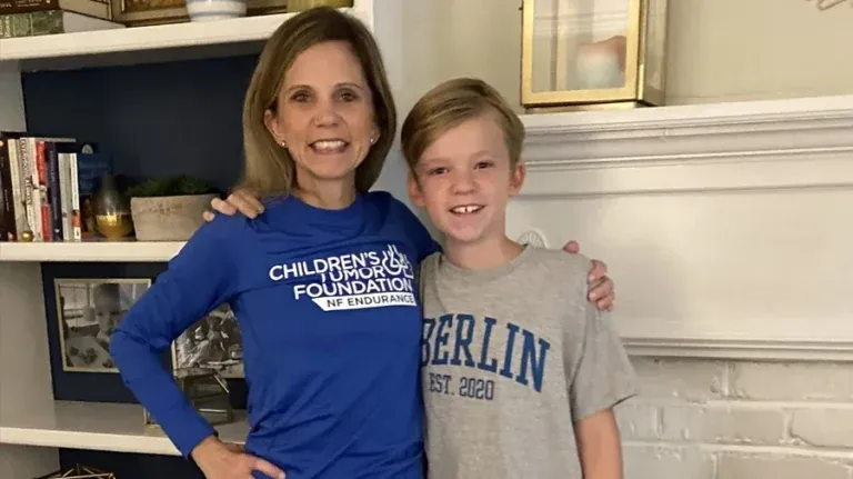 North Carolina mom runs New York marathon to support funds for rare disease for her and son