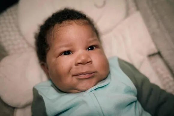 Sweet baby Temple Osborne is a sight to behold six weeks after being born on the shoulder of Jackie Robinson Parkway.

