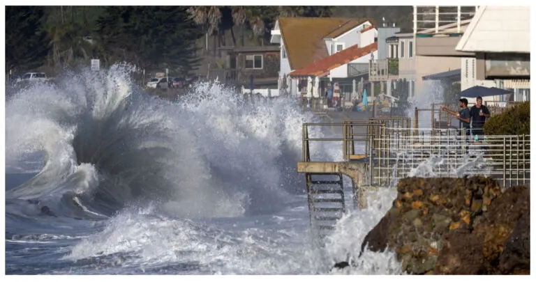 Storms delighted California beachgoers, but they also bring flooding and rip currents