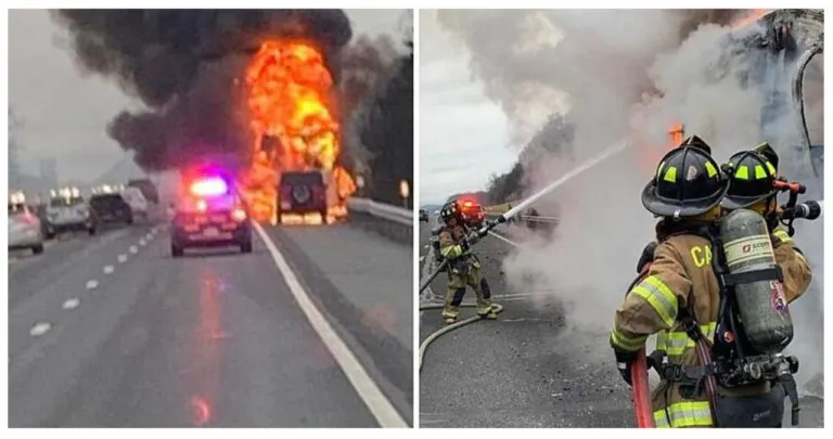Fire Breaks Out in Camper on New York State Thruway