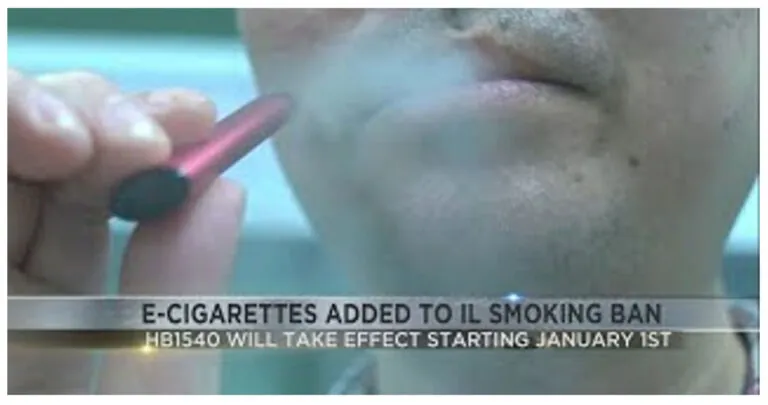 E-cigarettes will be included in the Illinois smoking ban starting January 1st